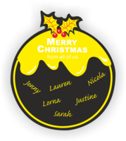 christmas Pudding Shaped Coaster CPD1